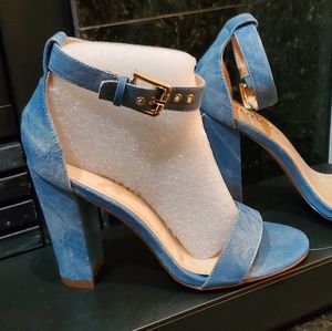 Liliana Denim Chunky Heel Womens Shoe
